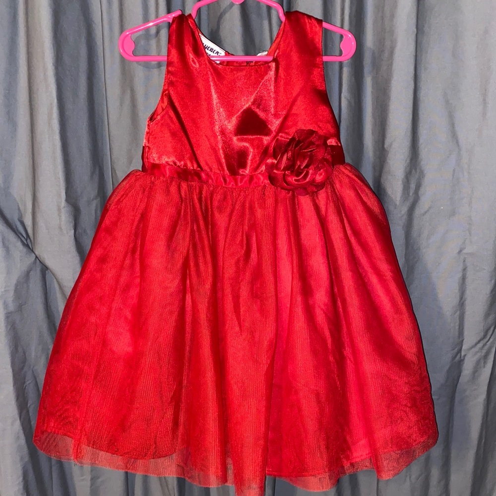 NEW with Tags Red satin dress  size 4T